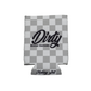 Dirty Diesel Checkered Drink Koozies-Beer Koozie-Dirty Diesel Customs-DDC-KZY-CHK/GRY-REG-Dirty Diesel Customs