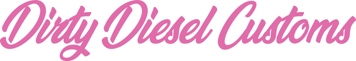 Dirty Diesel Customs Banner Sticker-Sticker-Dirty Diesel Customs-DDC-Banner-M-Pink-Dirty Diesel Customs