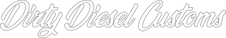 Dirty Diesel Customs Banner Sticker-Sticker-Dirty Diesel Customs-DDC-STICKER-BANNER-WHT-S-Dirty Diesel Customs
