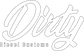 Dirty Diesel Decals-Sticker-Dirty Diesel Customs-DDC-DECAL-CLASSIC-SIL/WHT-S-Dirty Diesel Customs