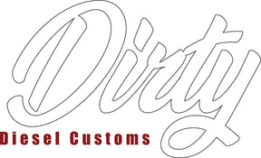 Dirty Diesel Decals-Sticker-Dirty Diesel Customs-Decal-Classic-Small-White-Red-Dirty Diesel Customs