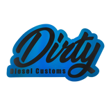 Dirty Diesel Holographic Sticker-Sticker-Dirty Diesel Customs-DDC-HG-STICKER-BLUE-Dirty Diesel Customs