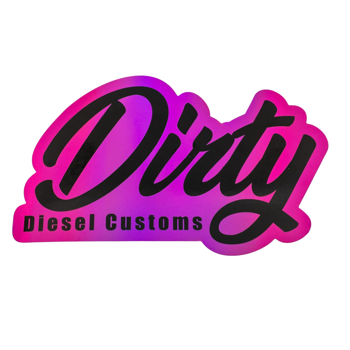 Dirty Diesel Holographic Sticker-Sticker-Dirty Diesel Customs-DDC-HG-STICKER-PINK-Dirty Diesel Customs