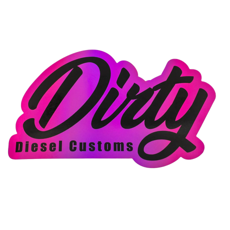 Dirty Diesel Holographic Sticker-Sticker-Dirty Diesel Customs-DDC-HG-STICKER-PINK-Dirty Diesel Customs