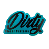 Dirty Diesel Holographic Sticker-Sticker-Dirty Diesel Customs-DDC-HG-STICKER-TEAL-Dirty Diesel Customs