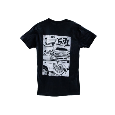 Dirty Diesel Powerstroke Graphic Tee-T-Shirt-Dirty Diesel Customs-DDC-TEE-GRAPHIC-POWERSTROKE-BLK-S-Dirty Diesel Customs