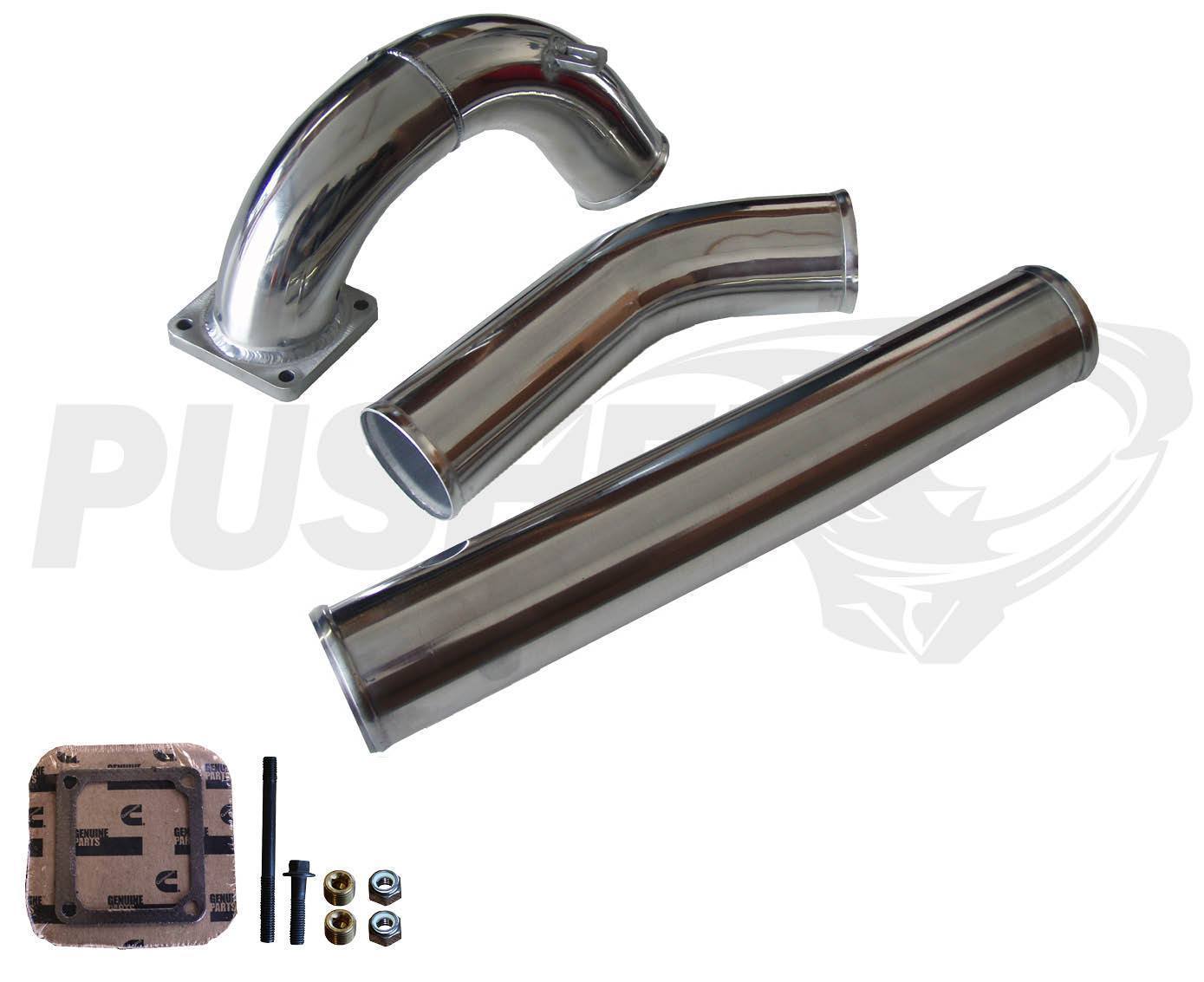 *Discontinued* 1994-1998 Cummins Aluminum Intake Manifold w/ Intercooler Piping (PDC9498KTA)-Intake Manifold-Pusher-Dirty Diesel Customs