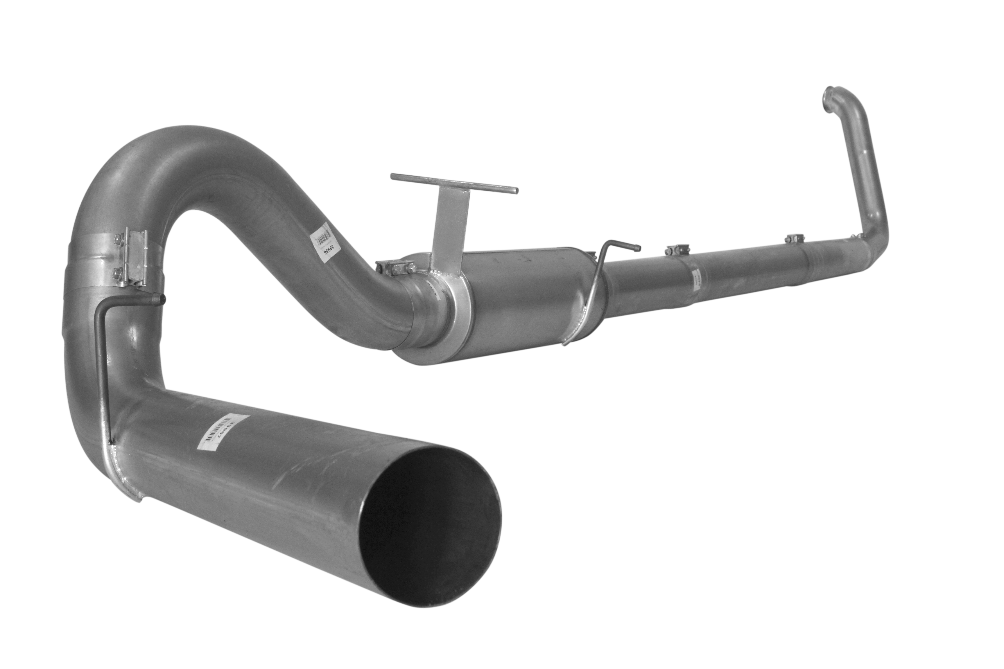 *Discontinued* 1999-2002 Powerstroke 5" Turbo Back Exhaust w/ Muffler (FLO 631)-Turbo Back Exhaust System-Flo-Pro-FLO-SS631-Dirty Diesel Customs