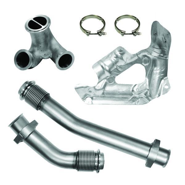 *Discontinued* 2003-2004 6.0L Powerstroke UpPipe Kit w/ Heat Shield (1043915)-Up-Pipes-BD Diesel-Dirty Diesel Customs
