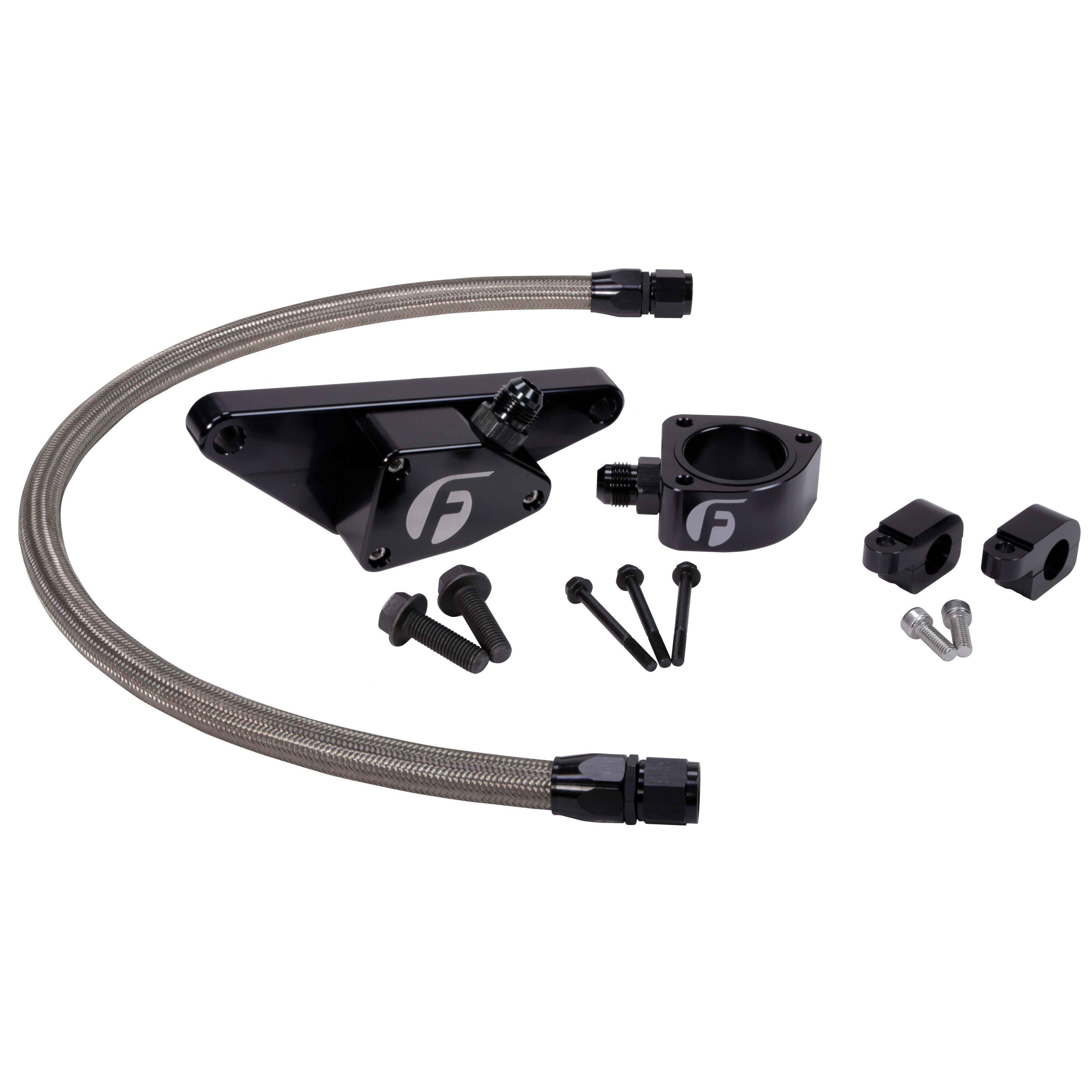 *Discontinued* 2003-2007 Cummins Coolant Bypass Kit (Manual Transmission) w/ Stainless Steel Braided Line (FPE-CLNTBYPS-CUMMINS-SS)-Coolant Bypass Kit-Fleece Performance-Dirty Diesel Customs