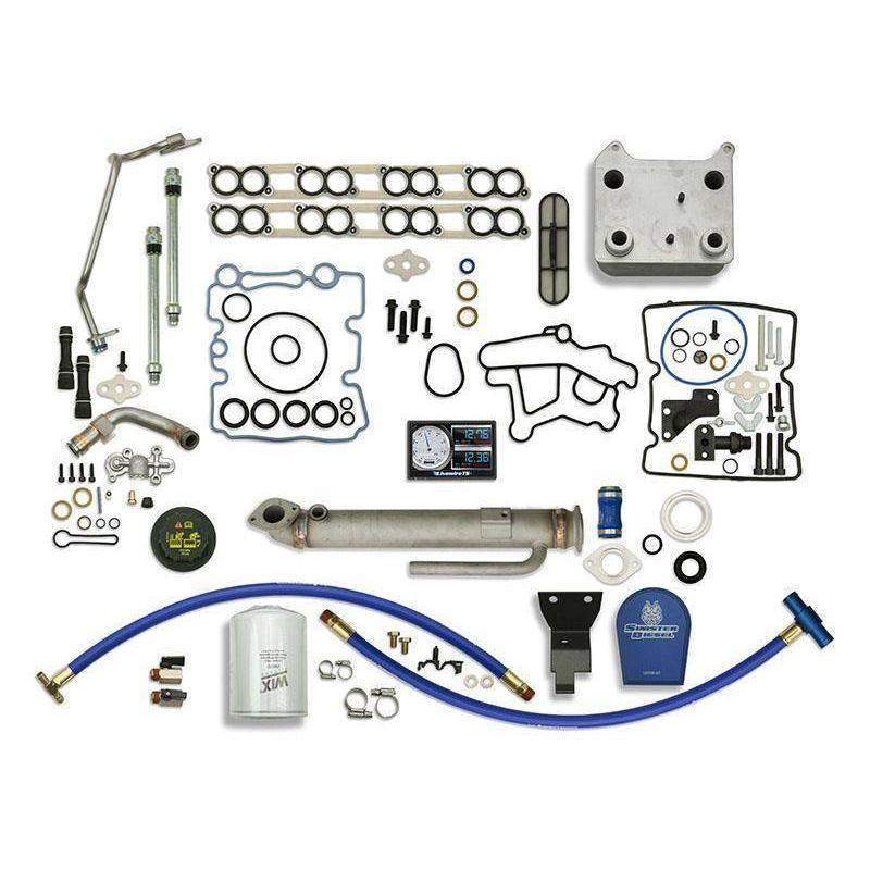 *Discontinued* 2003-2007 Powerstroke Solution Kit W/ Round Cooler & Filter 5015 - '05 Update (SD-BS-6.0-EGRC-RC-CF-5015-UK-05)-Solution Package-Sinister-SD-BS-6.0-EGRC-RC-CF-5015-UK-05-Dirty Diesel Customs