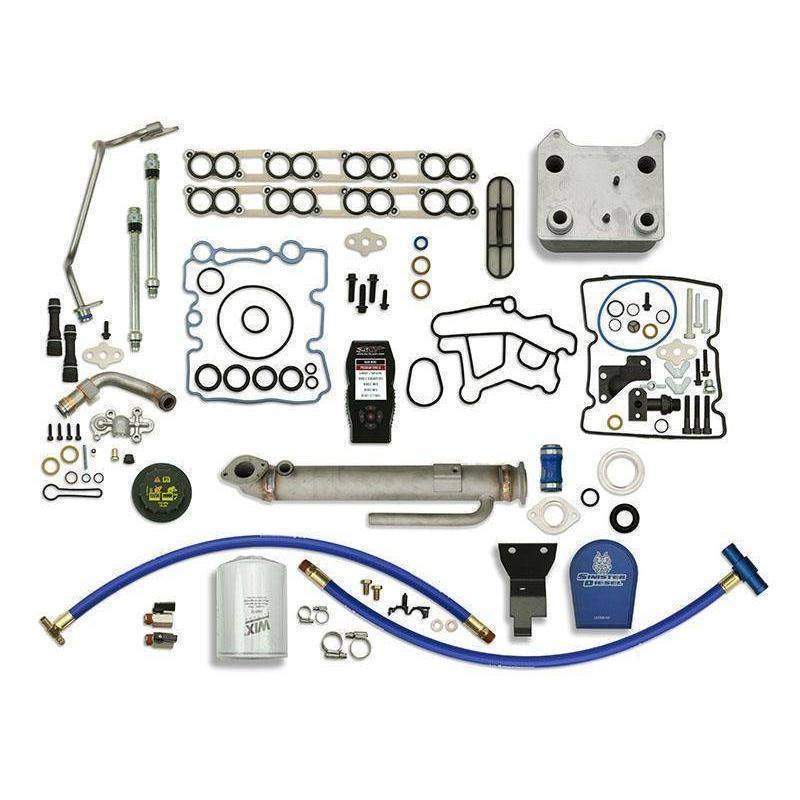 *Discontinued* 2003-2007 Powerstroke Solution Kit W/ Round Cooler, Filter, 7015, '05 Update (SD-BS-6.0-EGRC-RC-CF-7015-UK-05)-Solution Package-Sinister-SD-BS-6.0-EGRC-RC-CF-7015-UK-05-Dirty Diesel Customs