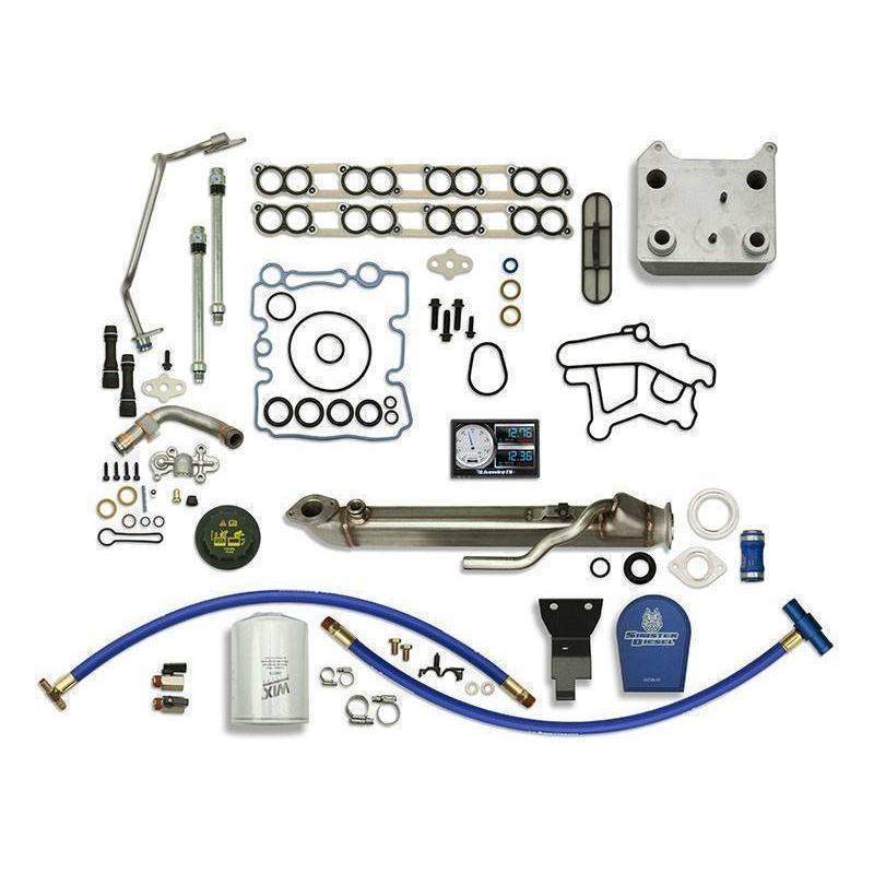 *Discontinued* 2003-2007 Powerstroke Solution Kit w/ Square Cooler, Filter, 5015, '03 Update (SD-BS-6.0-EGRC-SC-CF-5015-UK-03)-Solution Package-Sinister-SD-BS-6.0-EGRC-SC-CF-5015-UK-03-Dirty Diesel Customs