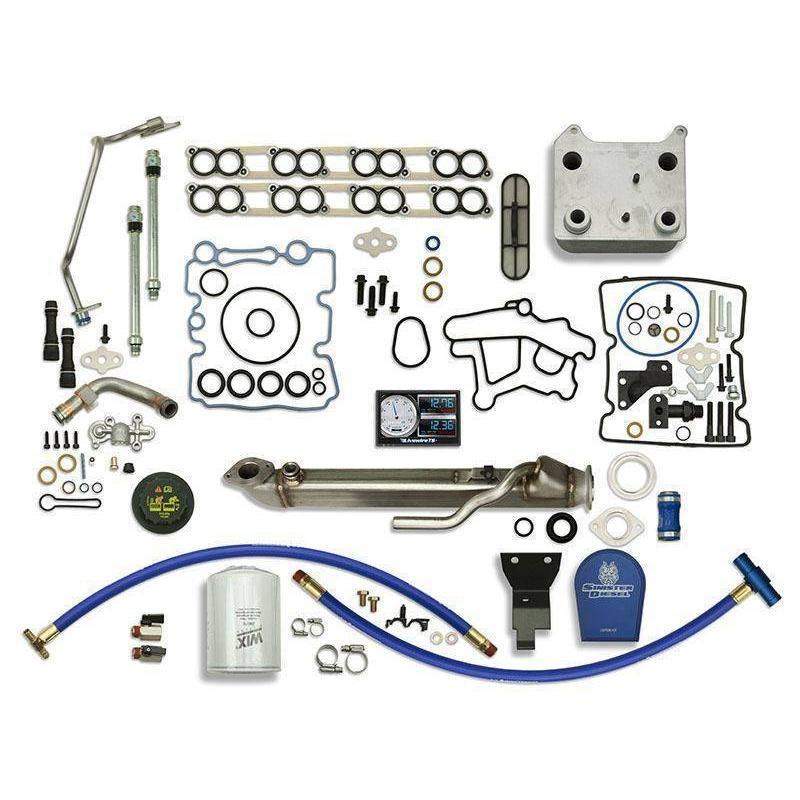 *Discontinued* 2003-2007 Powerstroke Solution Kit w/ Square Cooler, Filter, 5015, '05 Update (SD-BS-6.0-EGRC-SC-CF-5015-UK-05)-Solution Package-Sinister-SD-BS-6.0-EGRC-SC-CF-5015-UK-05-Dirty Diesel Customs