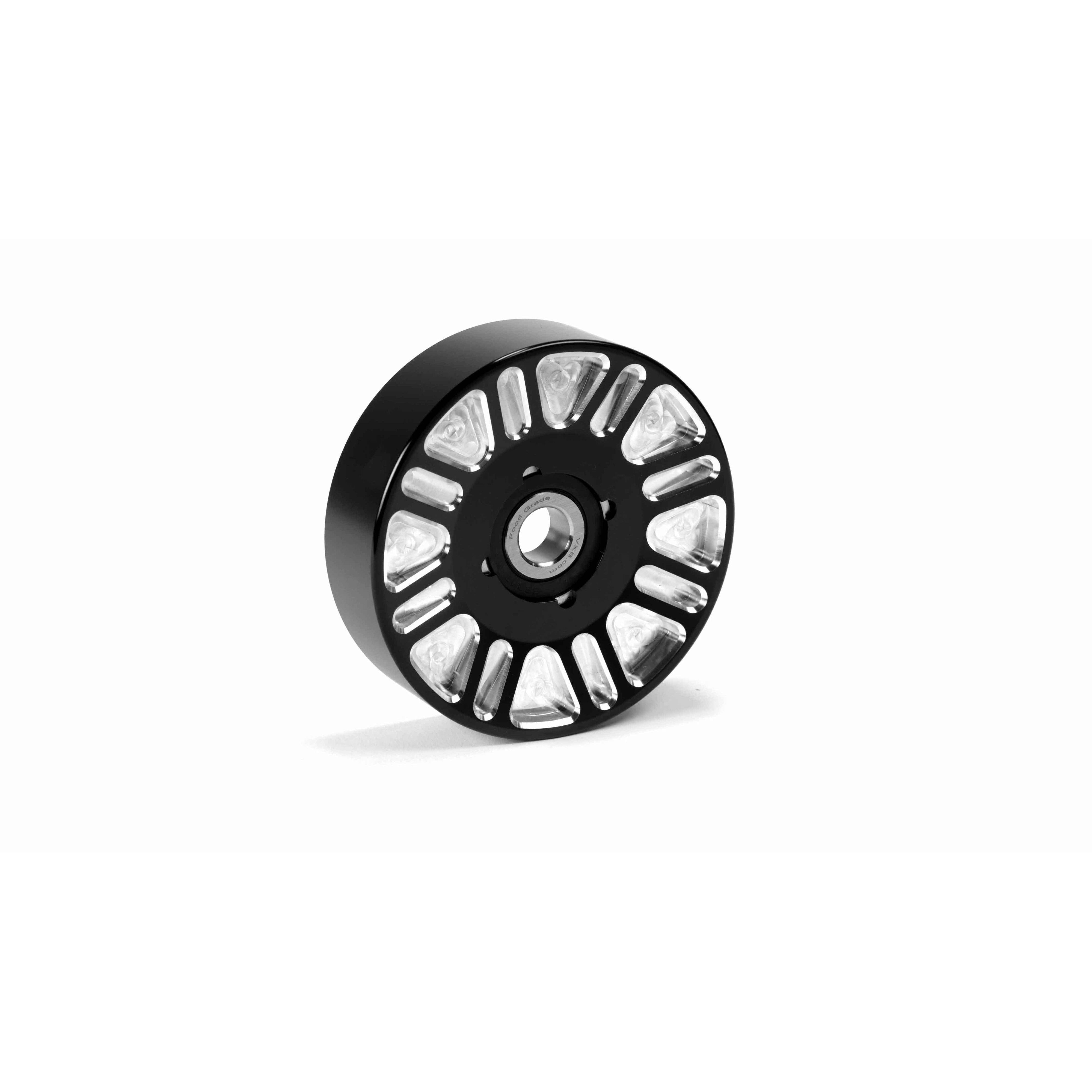 *Discontinued* 2003-2018 Cummins Black Contrast Cut Electric Water Pump Upper Fan Idler (FPE-34658-BLK-SPK)-Fan Idler-Fleece Performance-Dirty Diesel Customs