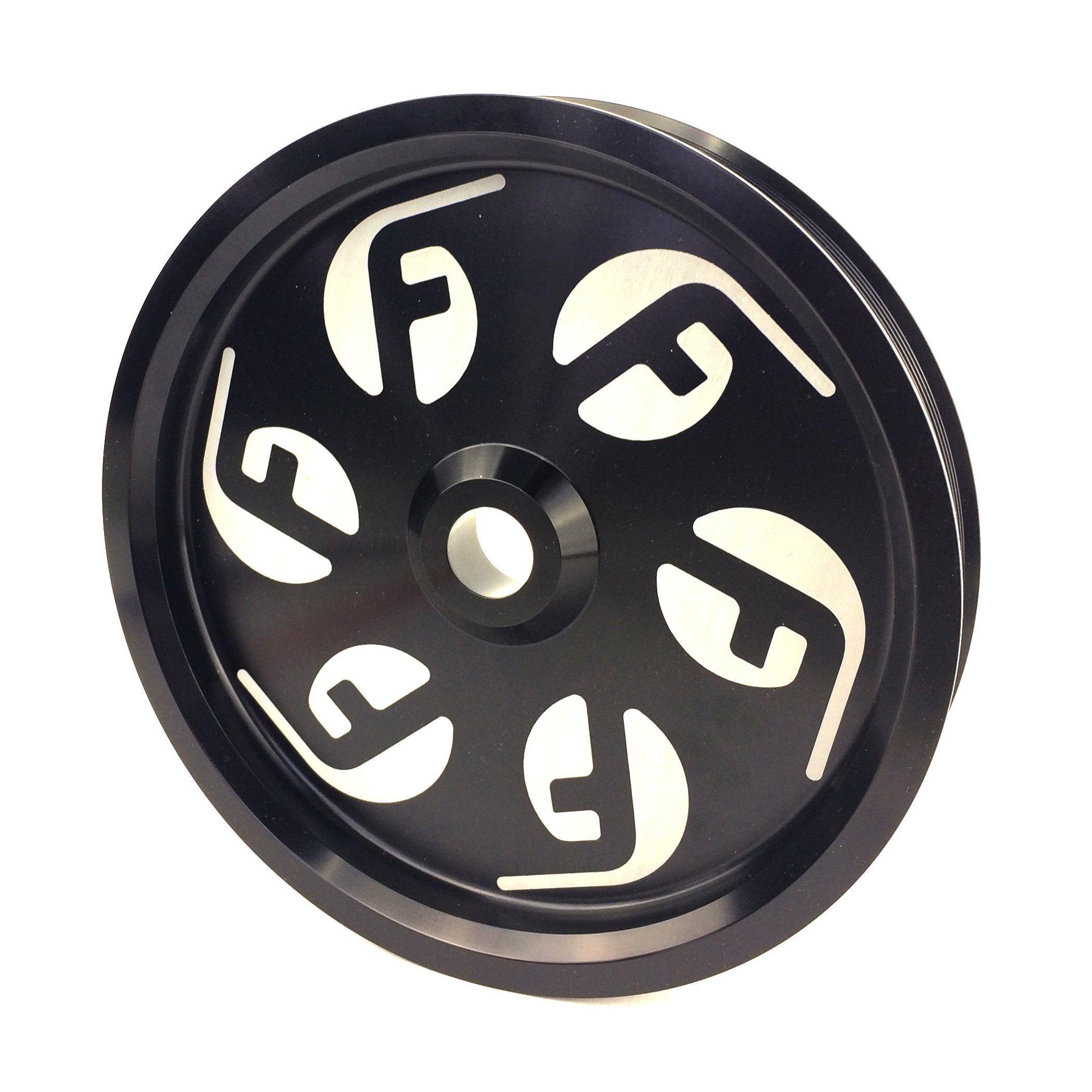 *Discontinued* 2003-2018 Cummins Dual Pump Solid Pulley (FPE-34211-BLK)-Dual Pump Pulleys-Fleece Performance-FPE-34211-BLK-Dirty Diesel Customs