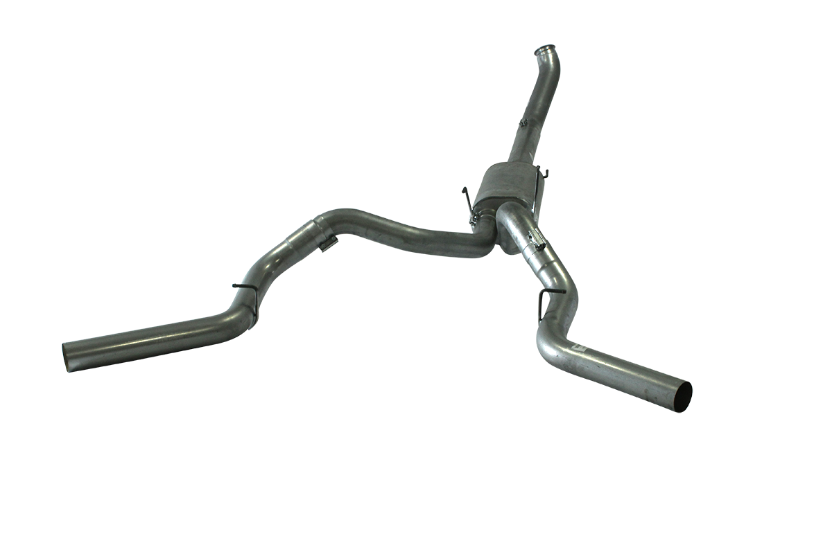*Discontinued* 2004.5-2007 Cummins 4" Turbo Back Dual Exhaust (FLO-719)-Turbo Back Exhaust System-Flo-Pro-FLO-719-Dirty Diesel Customs