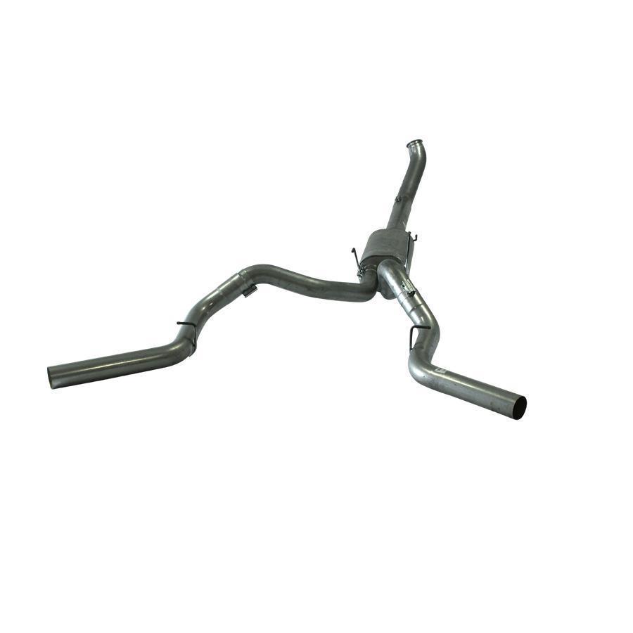 *Discontinued* 2005-2007 Powerstroke 4" Cat Back Dual Exhaust (FLO 715)-Cat Back Exhaust System-Flo-Pro-FLO-715-Dirty Diesel Customs