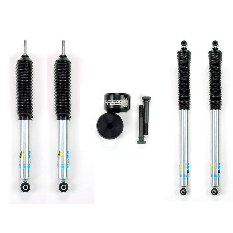 *Discontinued* 2005-2016 Powerstroke Leveling Kit w/Bilstein Shocks - 4WD Only (SD-0510LVL-BLU-BIL)-Leveling Kit-Sinister-Dirty Diesel Customs