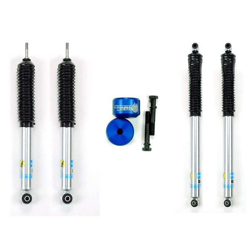 *Discontinued* 2005-2016 Powerstroke Leveling Kit w/Bilstein Shocks - 4WD Only (SD-0510LVL-BLU-BIL)-Leveling Kit-Sinister-Dirty Diesel Customs