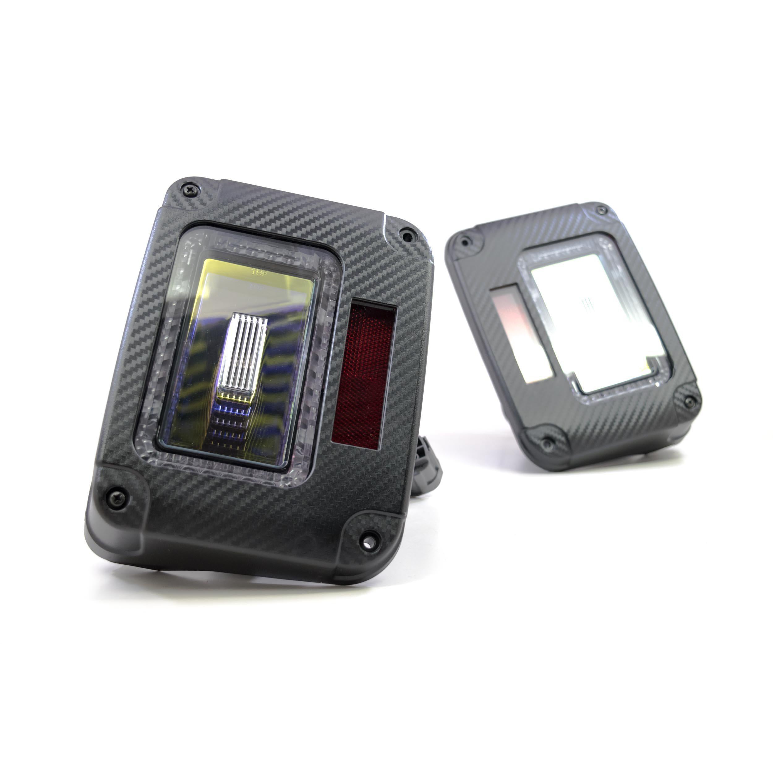 *Discontinued* 2007-2018 Jeep Wrangler XB LED CarbonTail Lights (LF450)-Tail Lights-Morimoto-Dirty Diesel Customs