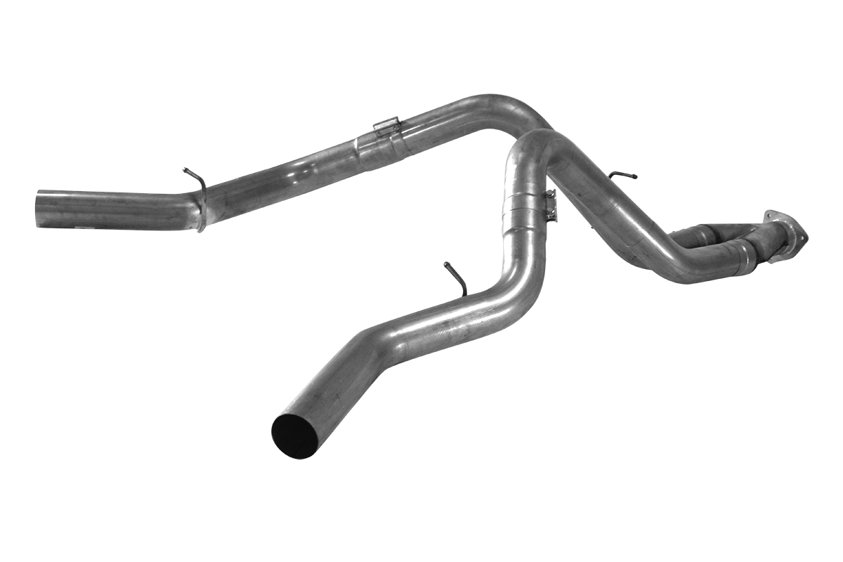 *Discontinued* 2007.5-2010 Duramax 4" DPF Back Dual Exhaust System (FLO 728)-Filter Back Exhaust System-Flo-Pro-FLO-728-Dirty Diesel Customs