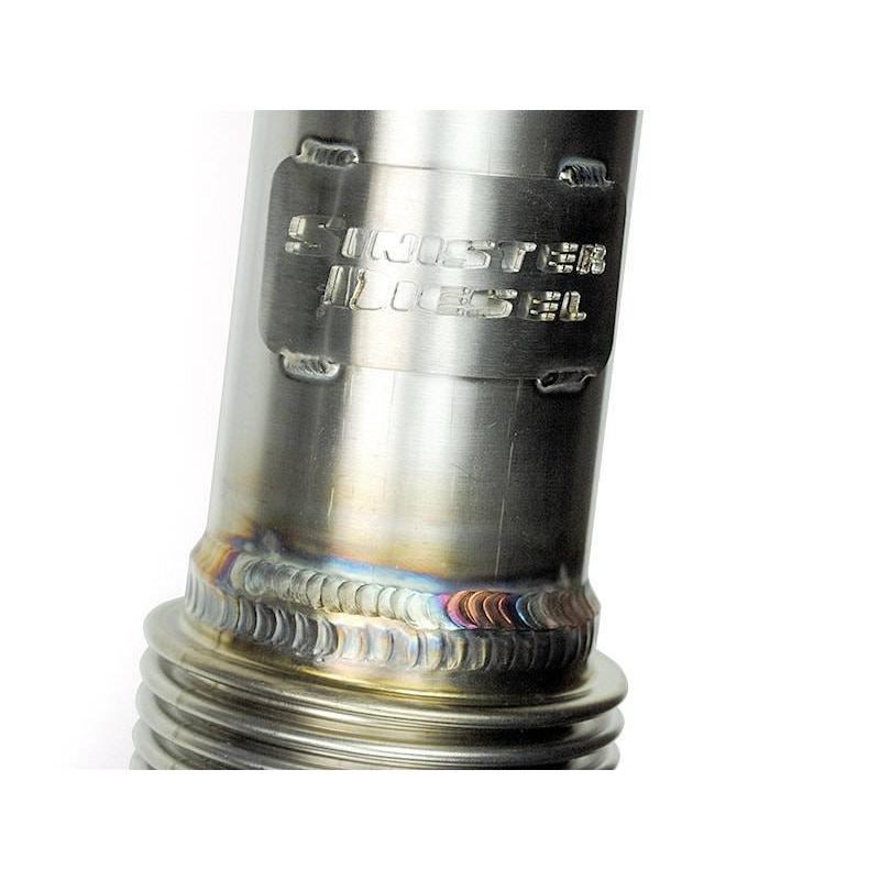 *Discontinued* 2008-2010 Powerstroke Raw Up-Pipes w/ EGR Provision (SD-UPPIPE-6.4-EGR)-Up-Pipes-Sinister-Dirty Diesel Customs