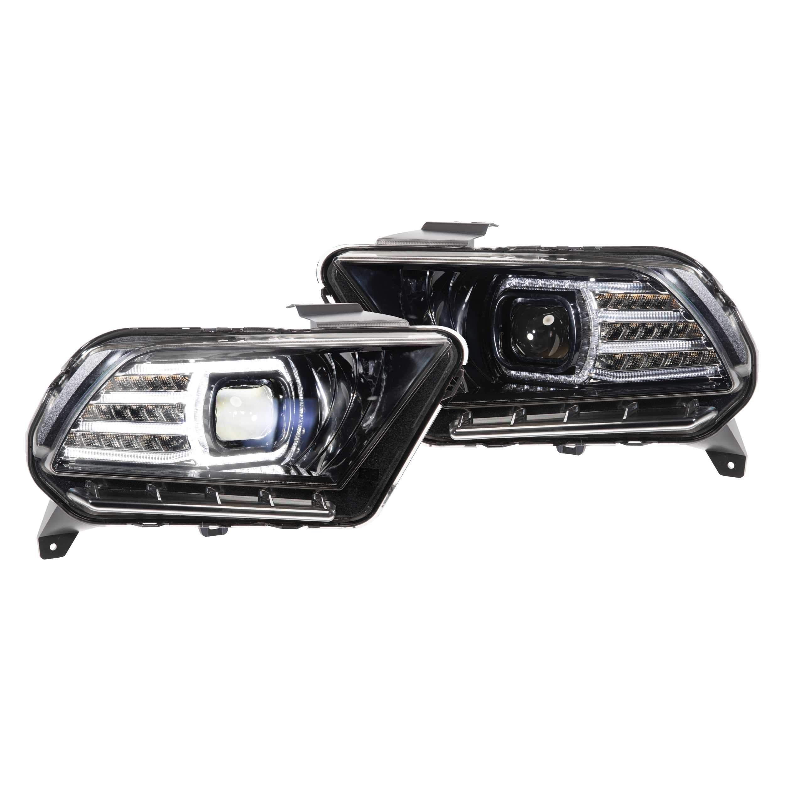*Discontinued* 2010-2014 Ford Mustang XB LED Black Headlights (LF420)-Headlights-Morimoto-Dirty Diesel Customs