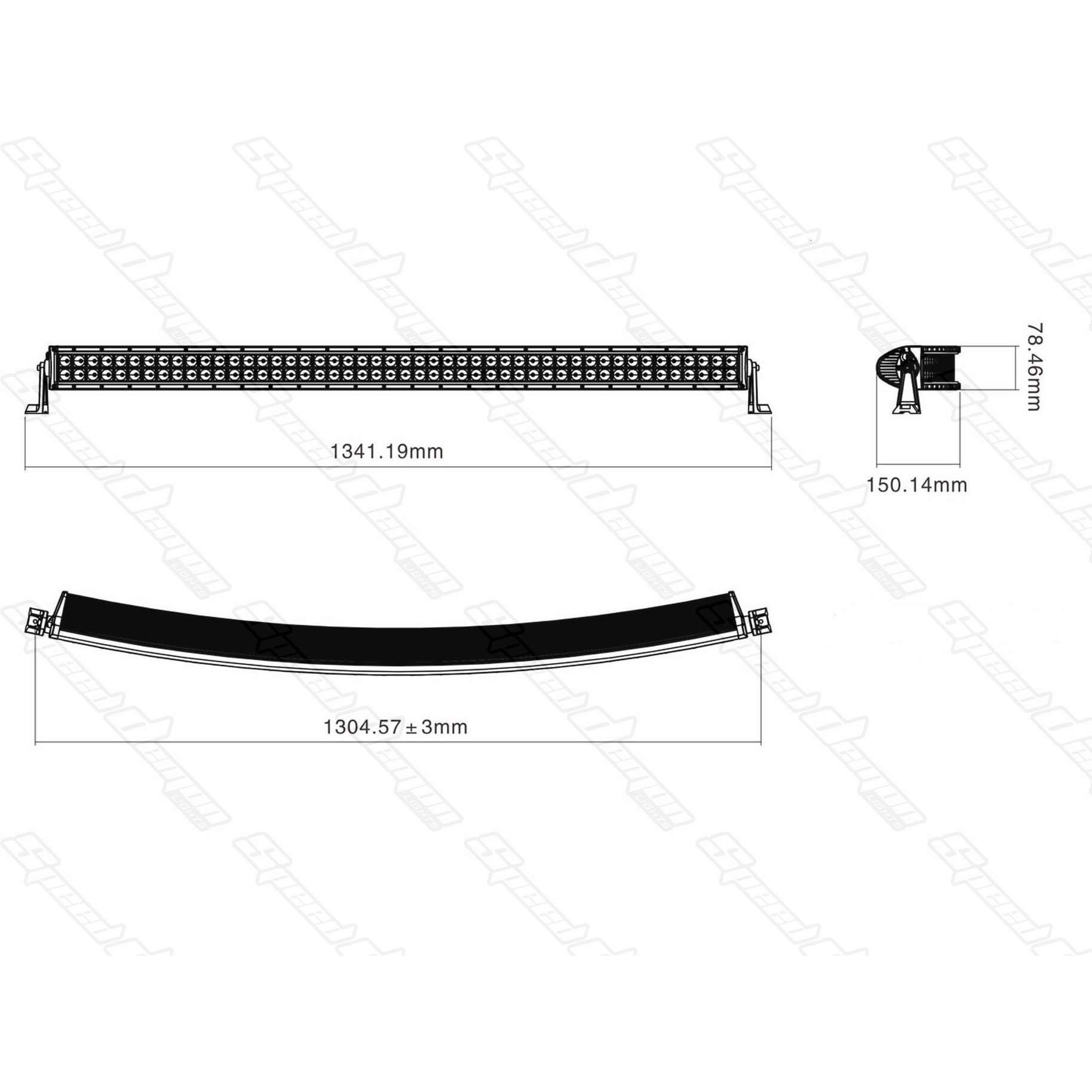 *Discontinued* 2010-2015 Dodge Roof Mount for DRCX 54" Light Bar (10-30121)-Light Bar Mounts-Speed Demon-Dirty Diesel Customs
