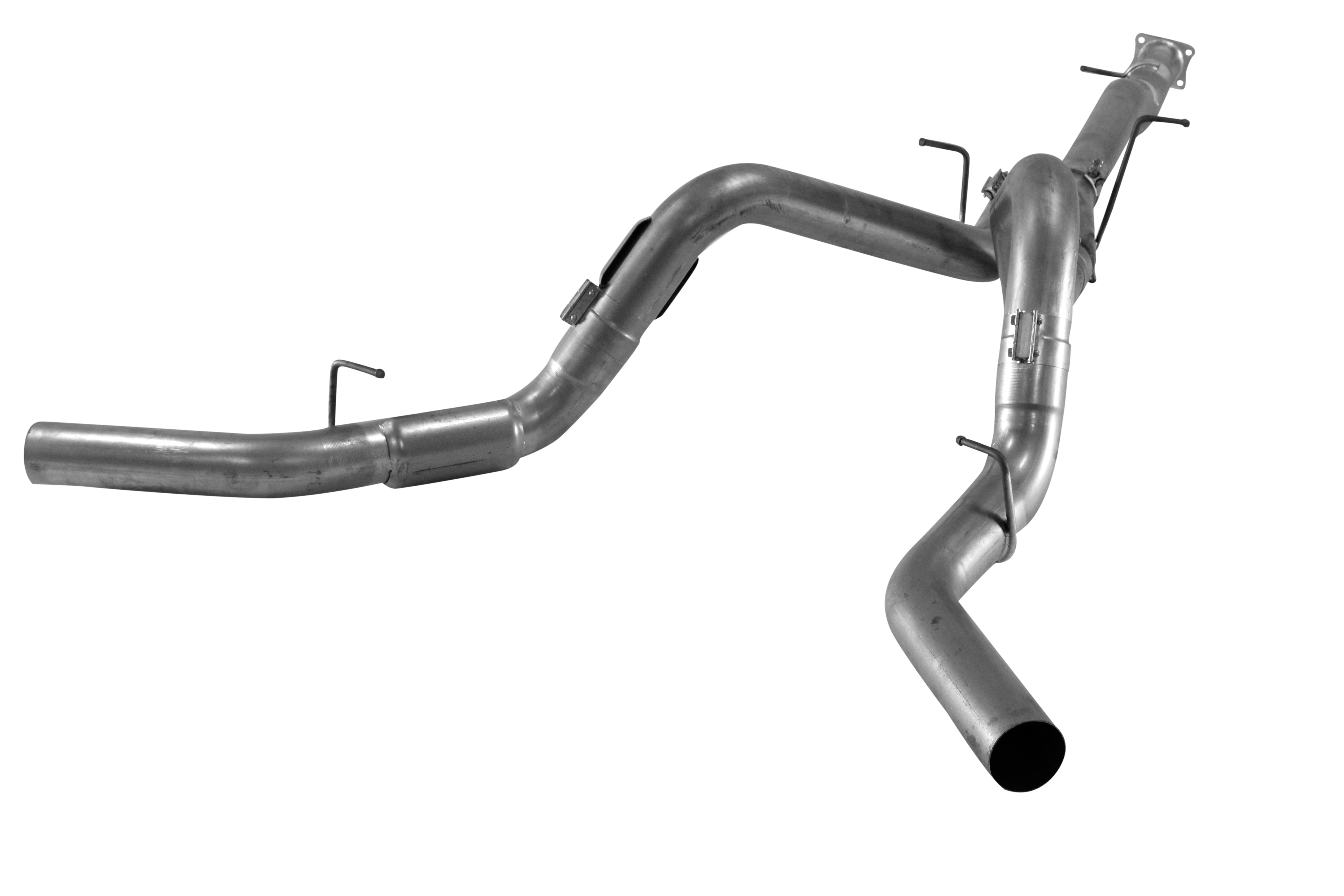 *Discontinued* 2011-2015 Duramax 4" Cat Back Dual Exhaust - No Muffler (FLO 761)-Cat Back Exhaust System-Flo-Pro-FLO-SS761-Dirty Diesel Customs
