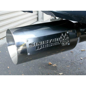 *Discontinued* 4" to 5" x 15" Polished 304 SS Dual Wall Exhaust Tip (SD-4-5-POL-15)-Exhaust Tips-Sinister-SD-4-5-POL-15-Dirty Diesel Customs