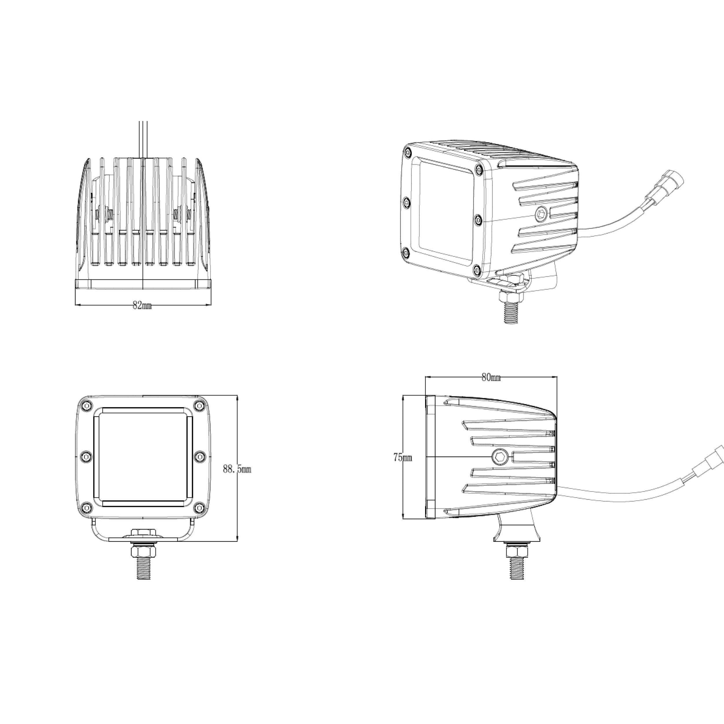 *Discontinued* Universal 4Banger LED Cube Light (XT20)-Work Lights-Morimoto-Dirty Diesel Customs