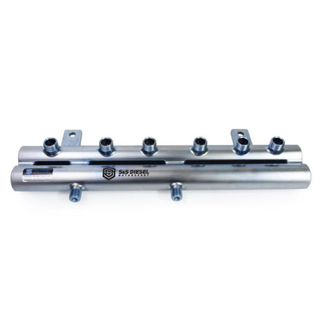 S&S Diesel Double-Barrel Fuel Rail RAIL-DBL-BRL - horizontal profile view