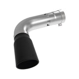 PPE 304 stainless exhaust turn-out pipe, black ceramic finish, 2024-2026 L5P Duramax