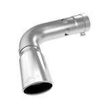 PPE 304 stainless exhaust turn-out pipe, polished finish, 2024-2026 L5P Duramax
