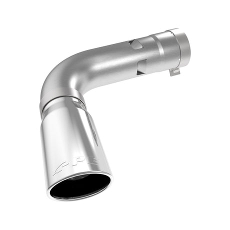 PPE 304 stainless exhaust turn-out pipe, polished finish, 2024-2026 L5P Duramax