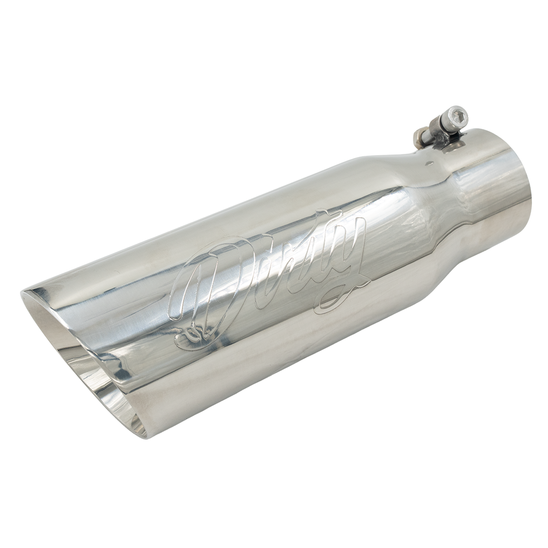 Universal 3 to 4" Dirty Stainless Exhaust Tip (DDC-EXH-A215)-Exhaust Tips-Dirty Diesel Customs-Dirty Diesel Customs