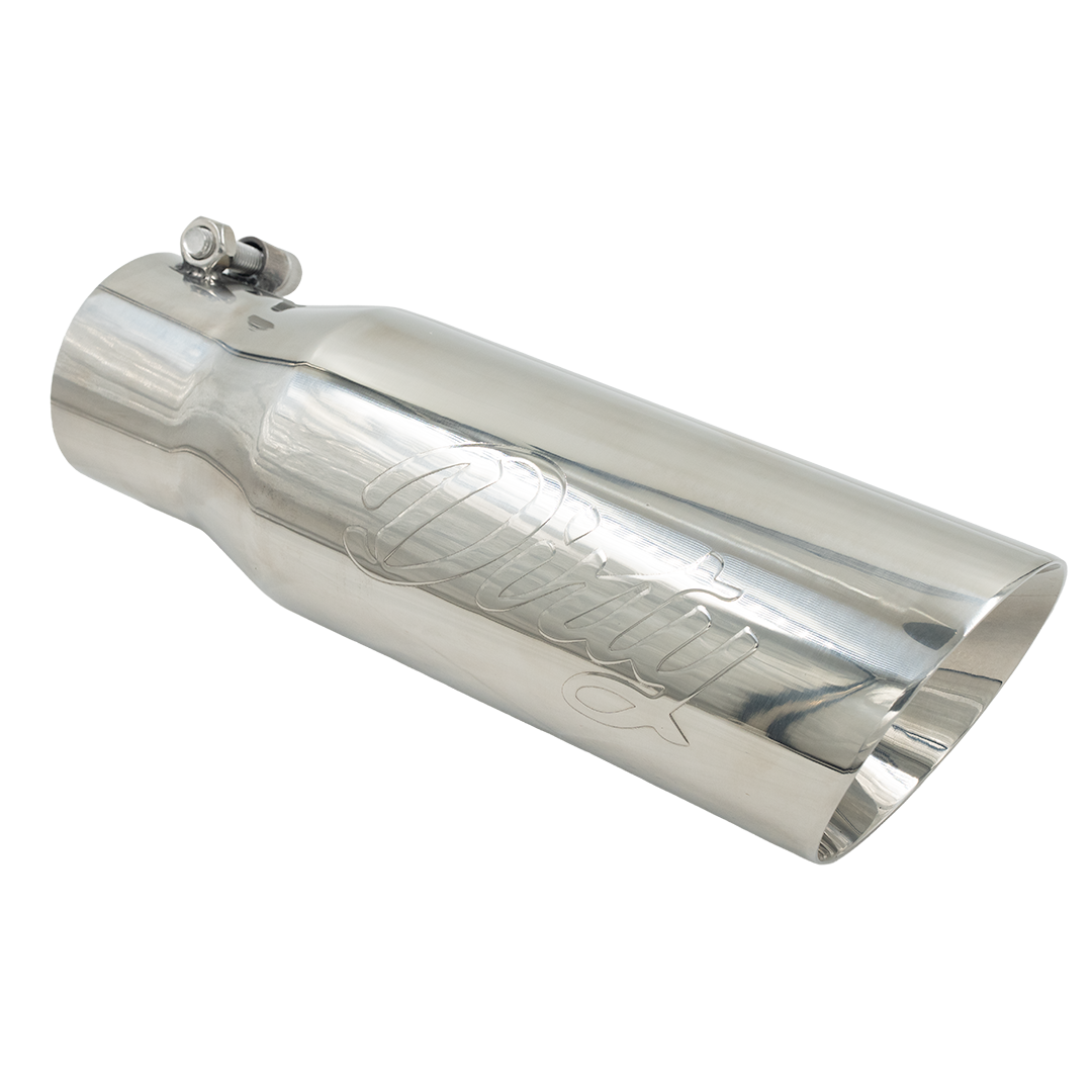Universal 3 to 4" Dirty Stainless Exhaust Tip (DDC-EXH-A215)-Exhaust Tips-Dirty Diesel Customs-Dirty Diesel Customs