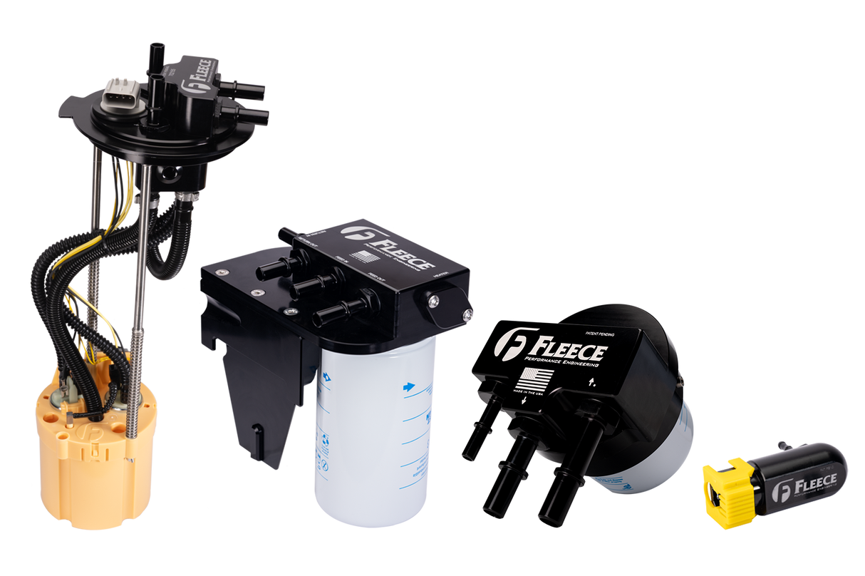 2017-2024 Powerstroke Long Bed Complete Fuel System Upgrade Kit w/ PowerFlo Lift Pump (FPE-PF-FMC-1724-LB-CFS)