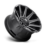 Fuel 1PC D615 CONTRA - Gloss Black Milled-Wheels-Fuel-Dirty Diesel Customs