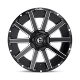 Fuel 1PC D615 CONTRA - Gloss Black Milled-Wheels-Fuel-Dirty Diesel Customs