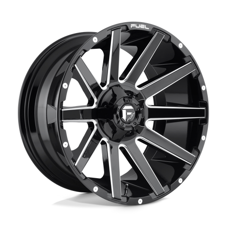 Fuel 1PC D615 CONTRA - Gloss Black Milled-Wheels-Fuel-Dirty Diesel Customs