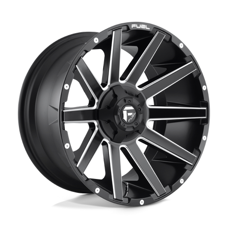 Fuel 1PC D616 CONTRA - Matte Black Milled-Wheels-Fuel-Dirty Diesel Customs