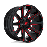 Fuel 1PC D643 CONTRA - Gloss Black Red Tinted Clear-Wheels-Fuel-Dirty Diesel Customs