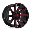 Fuel 1PC D643 CONTRA - Gloss Black Red Tinted Clear-Wheels-Fuel-D64320002647-Dirty Diesel Customs