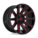 Fuel 1PC D643 CONTRA - Gloss Black Red Tinted Clear-Wheels-Fuel-D64320002647-Dirty Diesel Customs