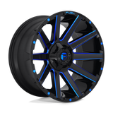 Fuel 1PC D644 CONTRA - Gloss Black Blue Tinted Clear-Wheels-Fuel-D64420002647-Dirty Diesel Customs