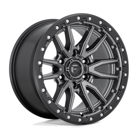 Fuel 1PC D680 REBEL - Matte Gun Metal Black Bead Ring-Wheels-Fuel-Dirty Diesel Customs