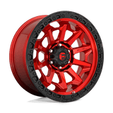 Fuel 1PC D695 COVERT - Candy Red Black Bead Ring-Wheels-Fuel-Dirty Diesel Customs