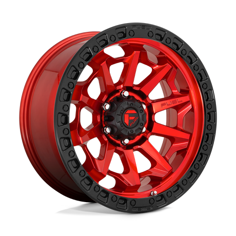 Fuel 1PC D695 COVERT - Candy Red Black Bead Ring-Wheels-Fuel-Dirty Diesel Customs